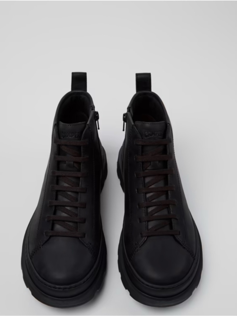 Camper Brutus Black Leather Lace-Up Ankle Boots  - Sz 11/44, NWOB - Picture 2 of 15